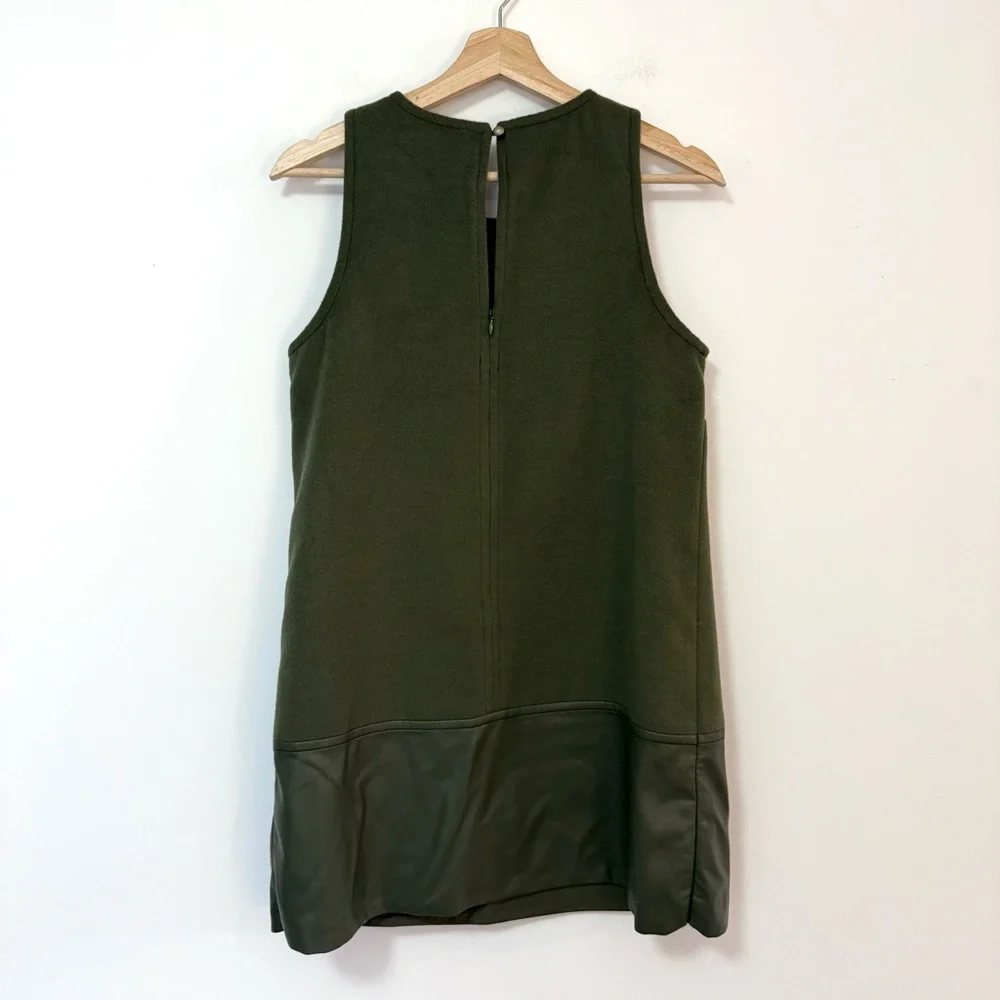 Anthropologie Olive Green Sleeveless Mini Dress - Picture 4 of 5